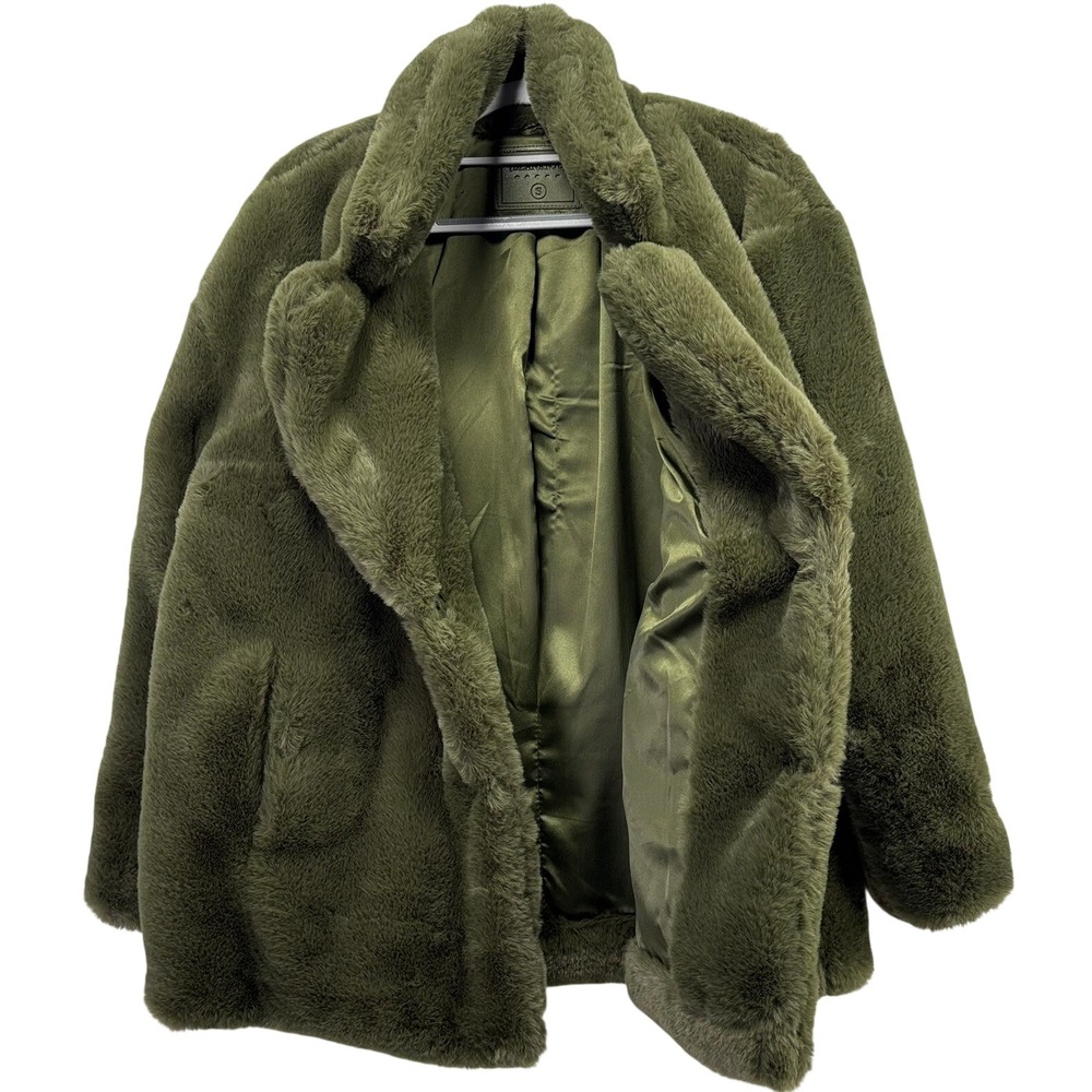 BLANKNYC Faux Fur Jacket Women S Olive Green Casual Boho Classic - Picture 5 of 8